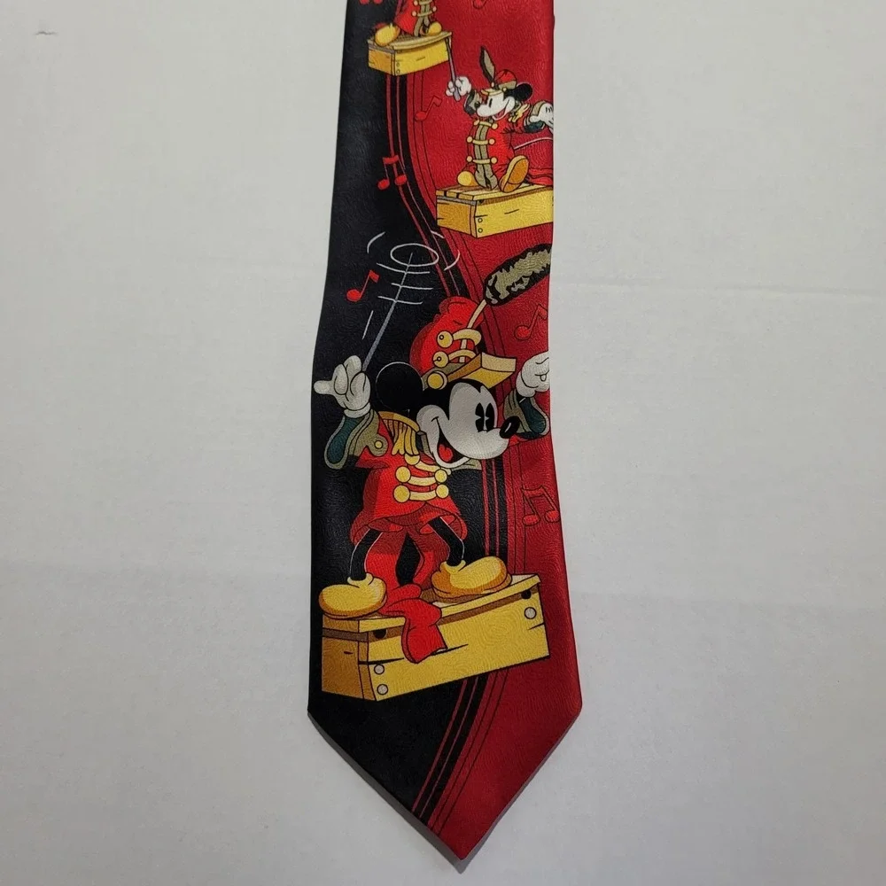 Vintage‎ Disney Mickey Mouse Conductor Men's Tie 100% Polyester